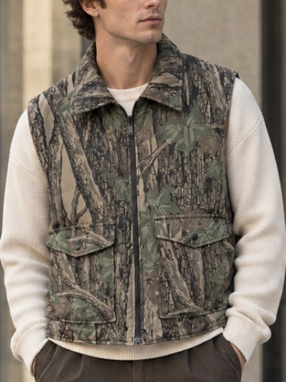 Vintage Winchester Conceal Reversible Trebark Camo/Tan Vest - Large (estimate)